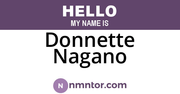 Donnette Nagano