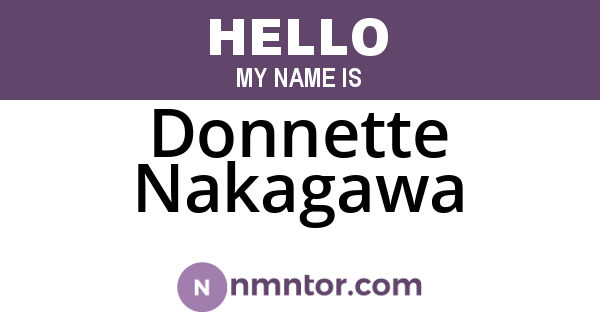 Donnette Nakagawa