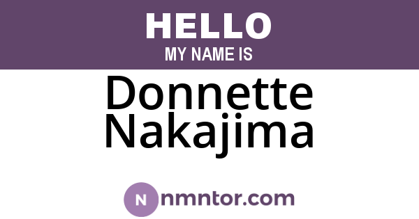 Donnette Nakajima