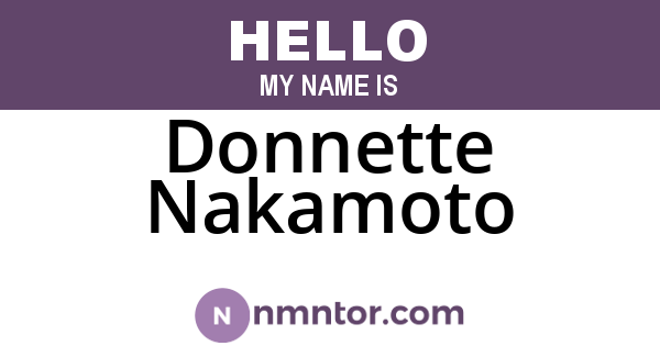 Donnette Nakamoto