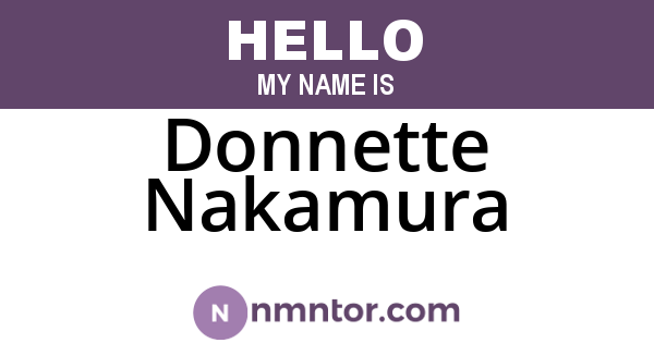 Donnette Nakamura