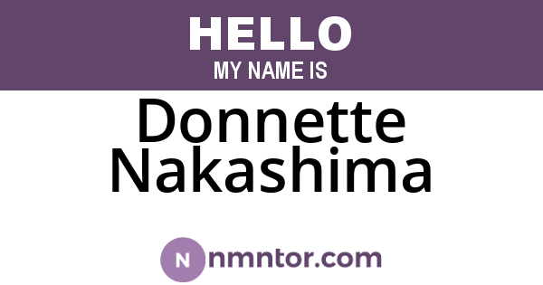 Donnette Nakashima