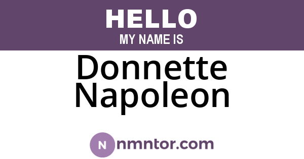 Donnette Napoleon
