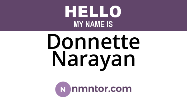 Donnette Narayan