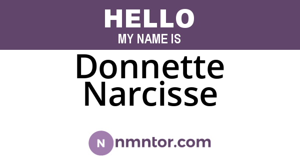 Donnette Narcisse