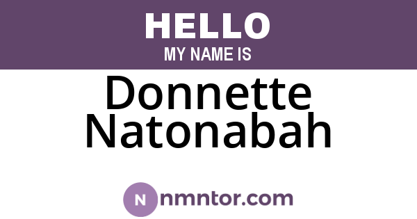 Donnette Natonabah