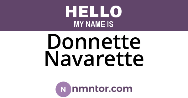 Donnette Navarette