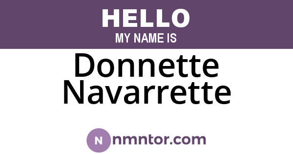 Donnette Navarrette