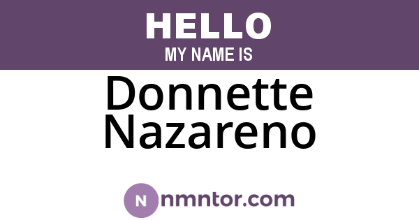 Donnette Nazareno