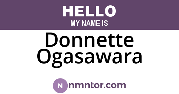 Donnette Ogasawara
