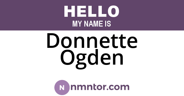 Donnette Ogden