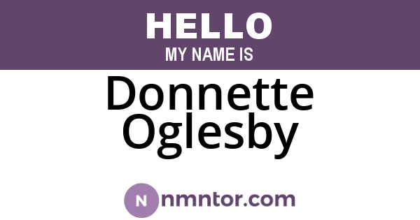 Donnette Oglesby