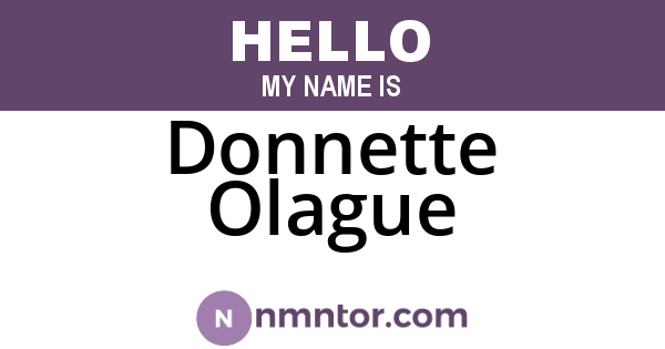 Donnette Olague