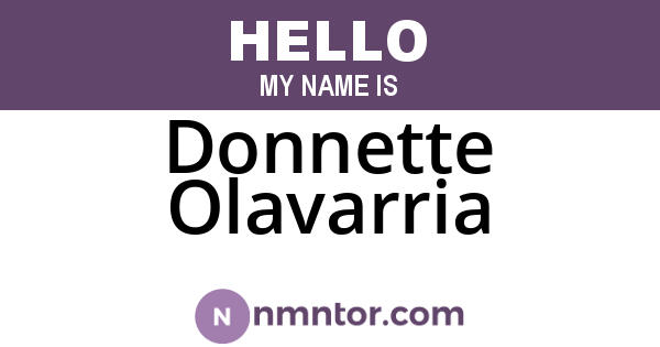 Donnette Olavarria