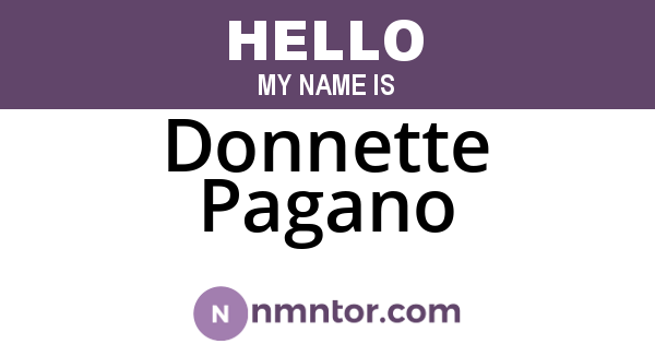 Donnette Pagano