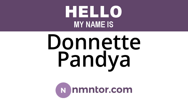 Donnette Pandya