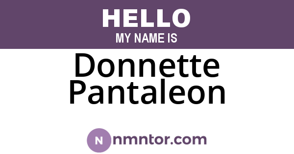 Donnette Pantaleon