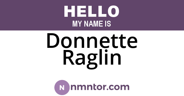 Donnette Raglin