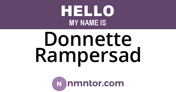 Donnette Rampersad