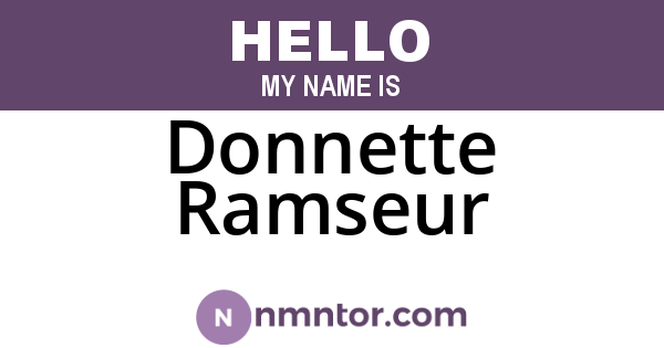 Donnette Ramseur