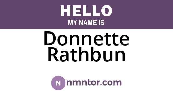 Donnette Rathbun