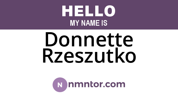 Donnette Rzeszutko