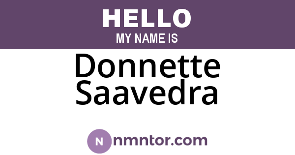 Donnette Saavedra