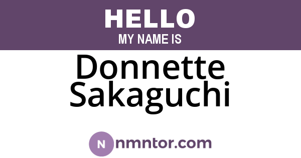 Donnette Sakaguchi