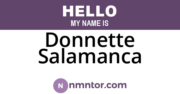 Donnette Salamanca