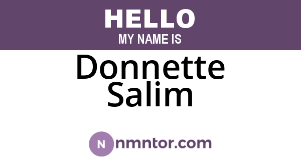 Donnette Salim
