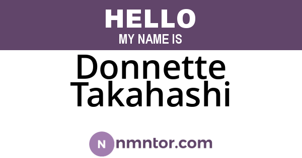 Donnette Takahashi