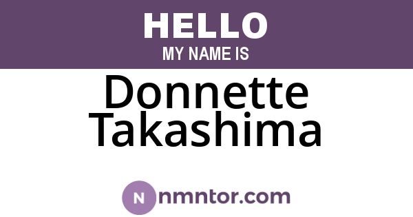 Donnette Takashima