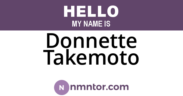 Donnette Takemoto