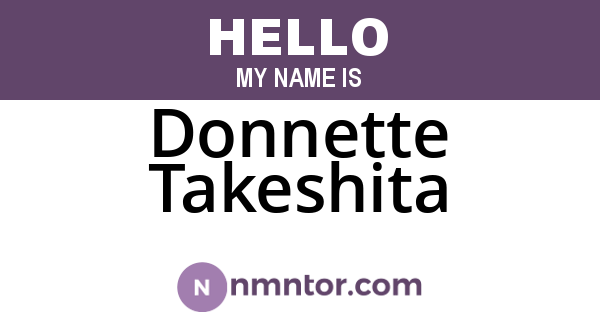 Donnette Takeshita