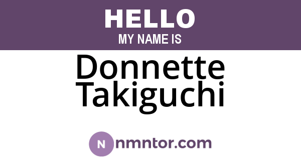 Donnette Takiguchi