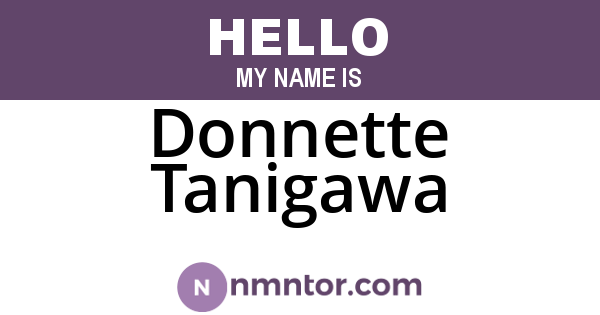 Donnette Tanigawa