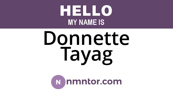 Donnette Tayag