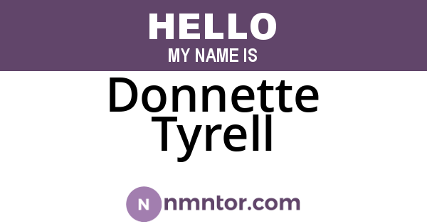 Donnette Tyrell