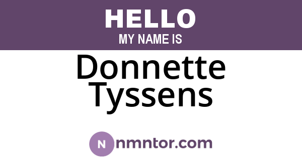 Donnette Tyssens