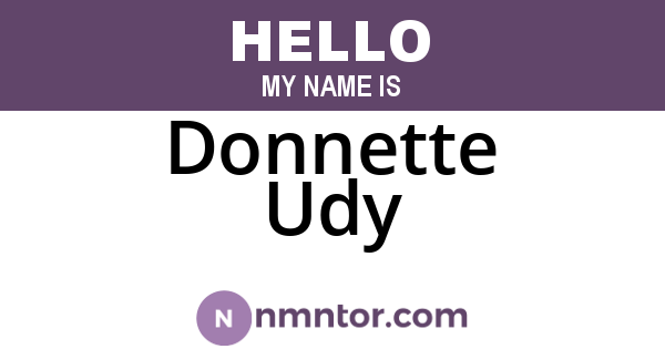Donnette Udy