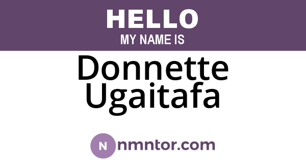 Donnette Ugaitafa