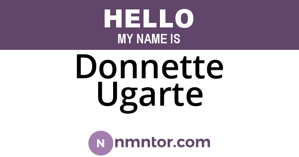 Donnette Ugarte