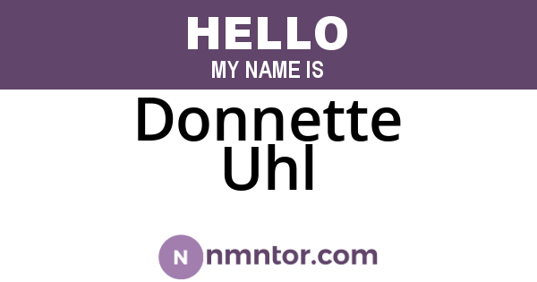 Donnette Uhl