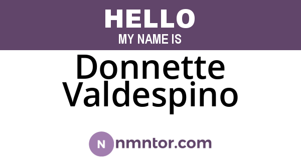 Donnette Valdespino