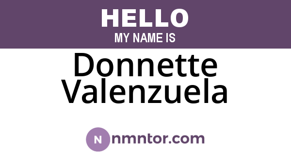 Donnette Valenzuela