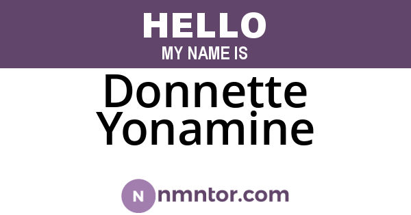 Donnette Yonamine