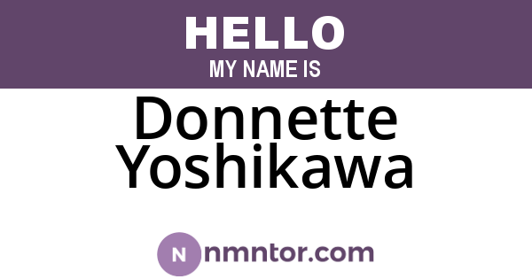 Donnette Yoshikawa