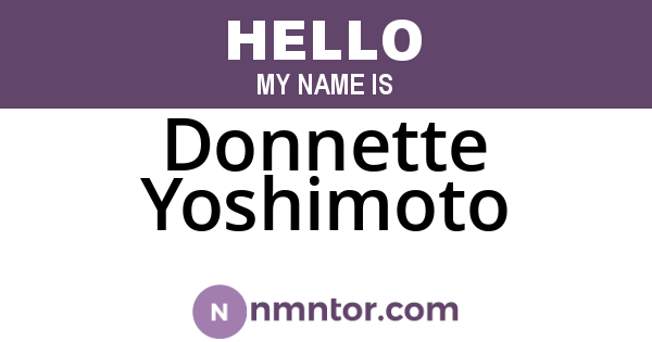 Donnette Yoshimoto