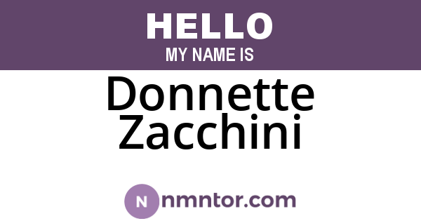 Donnette Zacchini