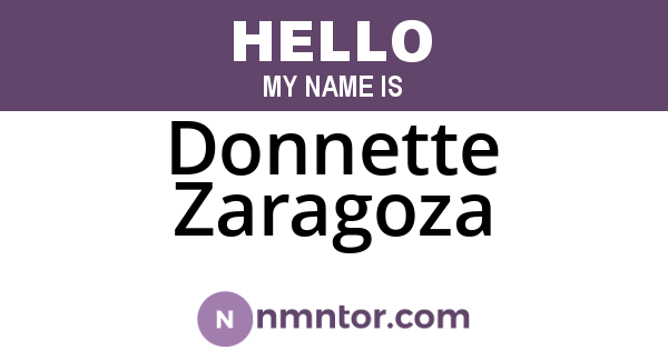 Donnette Zaragoza